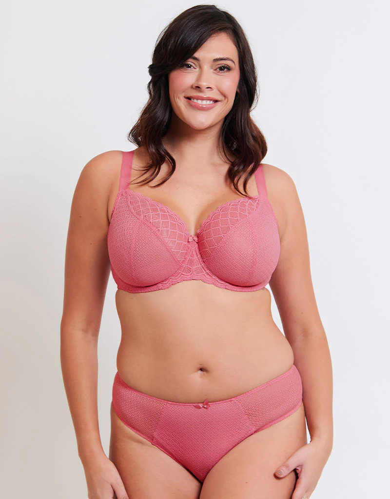 Flirtelle Viola Geo Balcony Bra Rose Pink