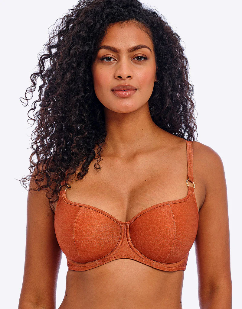 Freya Arizona Wave Sweetheart Padded Bikini Top Golden Hour Orange - Image 3