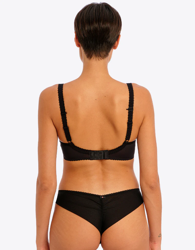 Freya Rose Blossom Moulded Plunge T-shirt Bra Black - Image 6
