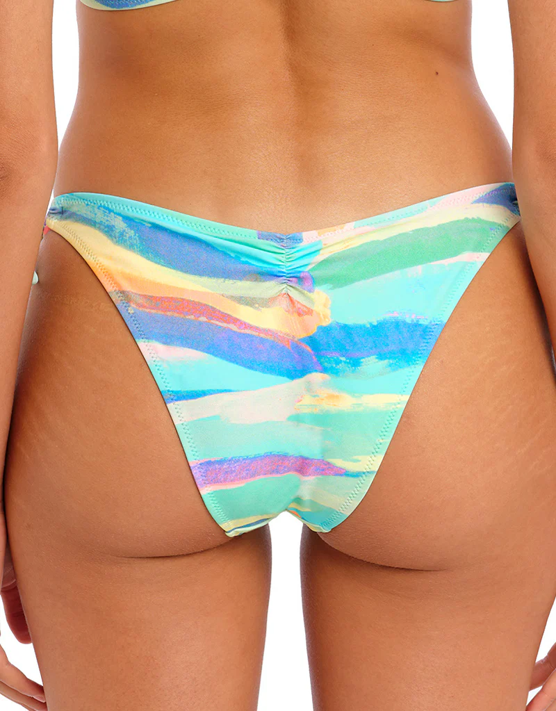Freya Summer Reef High Leg Tie Side Bikini Brief Aqua - Image 3