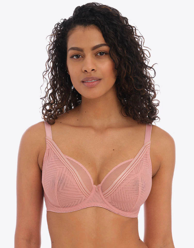 Freya Tailored High Apex Plunge Bra Ash Rose Pink - Image 3