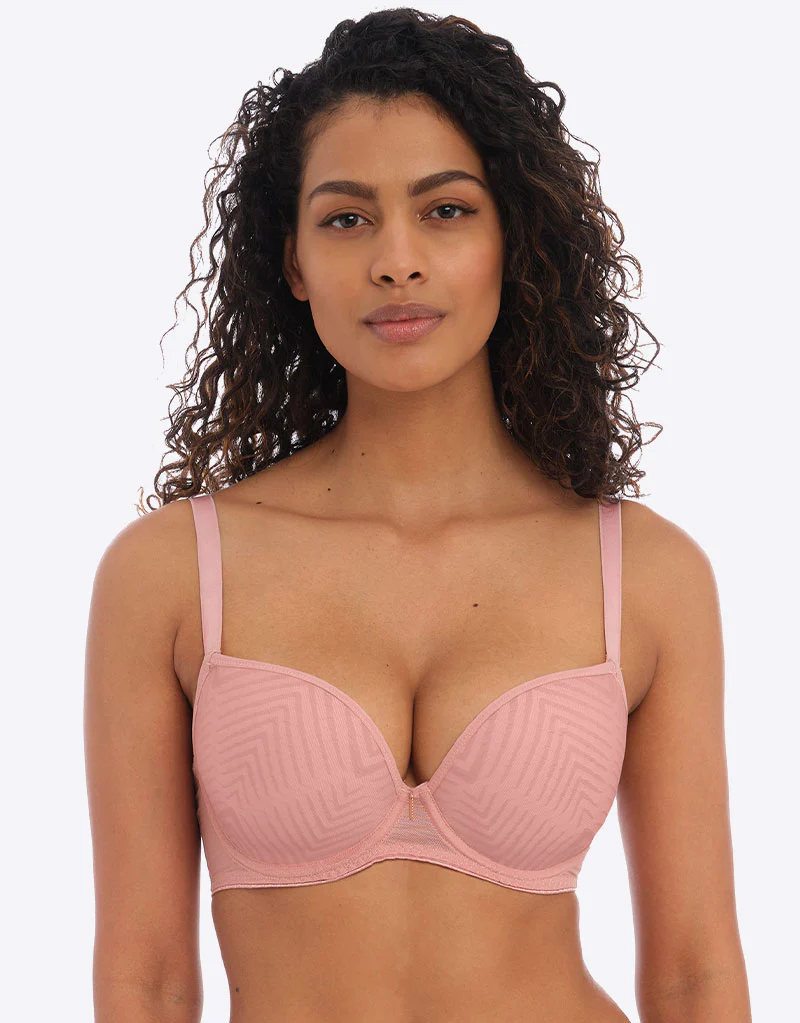 Freya Tailored Moulded Plunge T-Shirt Bra Ash Rose Pink - Image 2