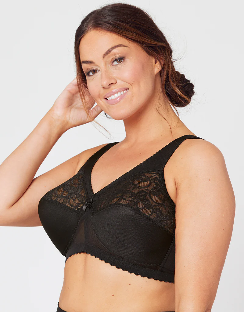 Glamorise Feel the Magic Wire-Free Support Bra Black - Image 5