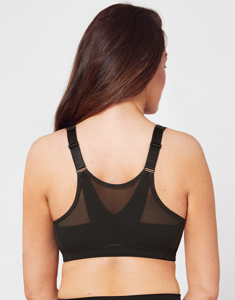 Glamorise MagicLift Posture Back Support Full Cup Bra Black - Image 5
