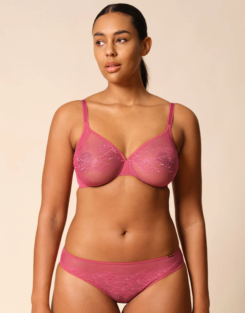 Gossard Glossies Lace Brief Rose Pink - Image 4