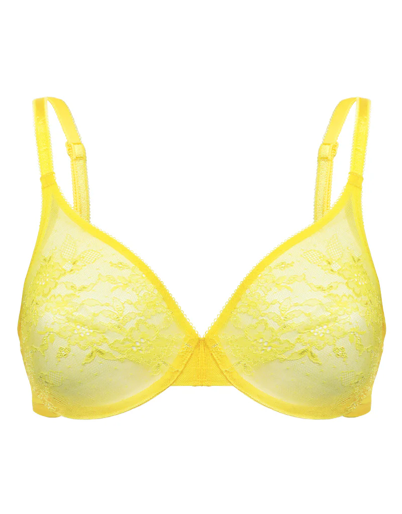 Gossard Glossies Lace Sheer Bra Primrose