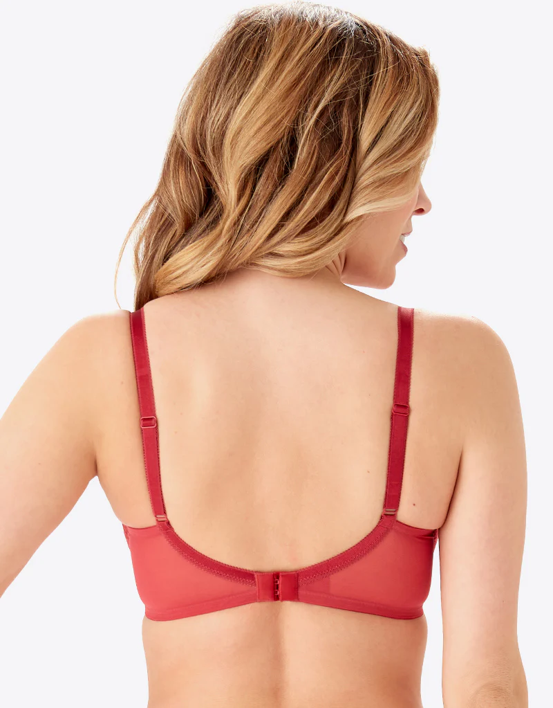 Gossard Glossies Lace Sheer Bra Raspberry - Image 9