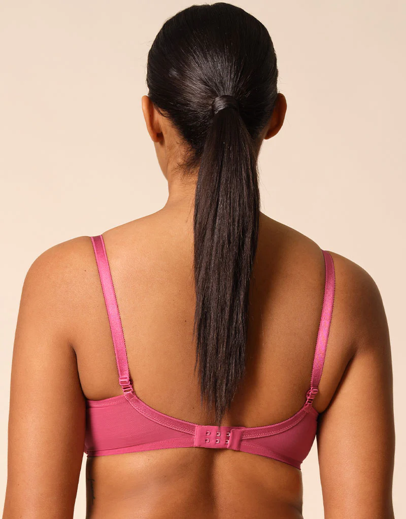 Gossard Glossies Lace Sheer Bra Rose Pink - Image 6