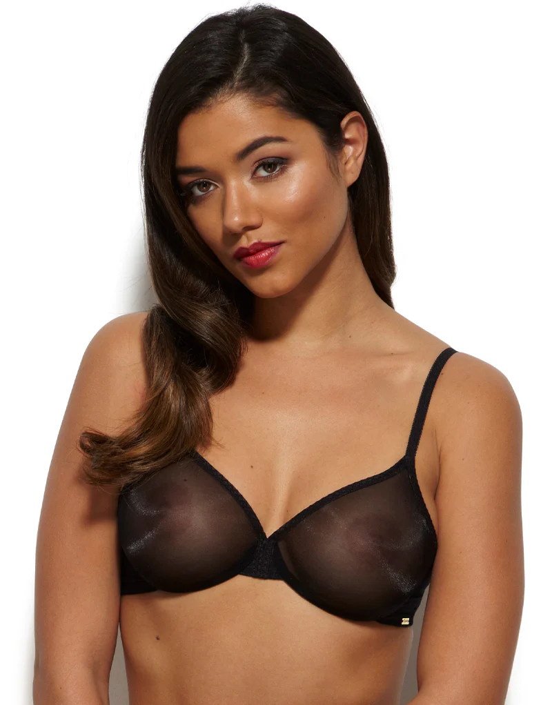 Gossard Glossies Sheer Bra Black - Image 4