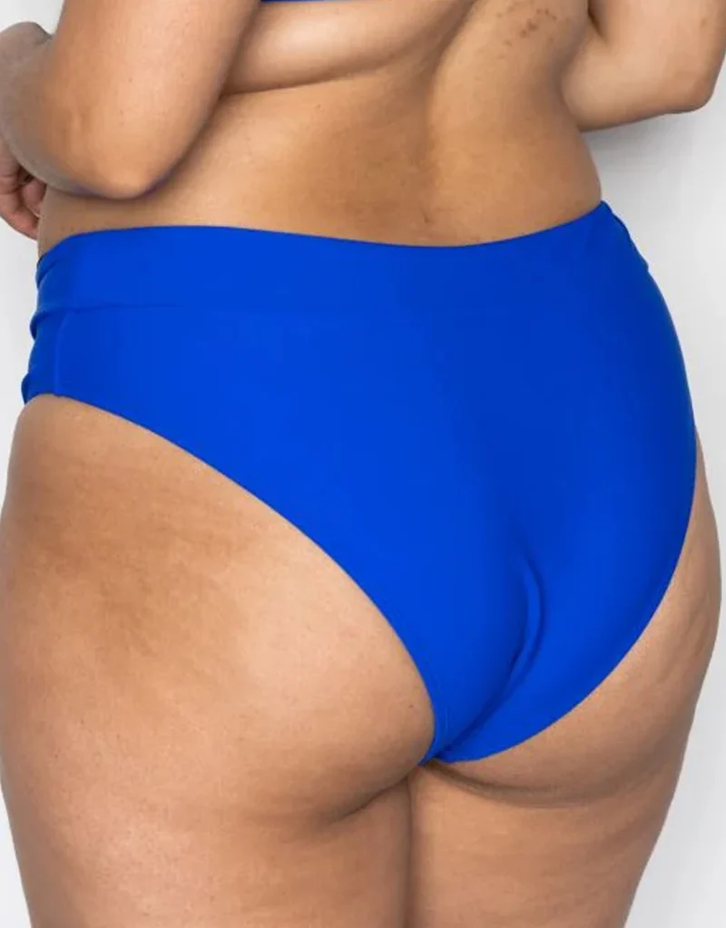 Ivory Rose V Front Bikini Bottom Cobalt - Image 2