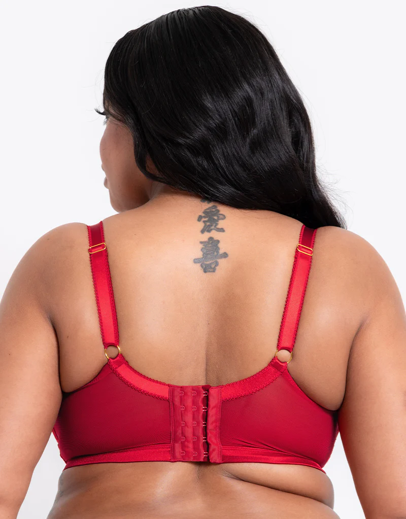 Liaison Vienna Padded Longline Balcony Bra Red - Image 5