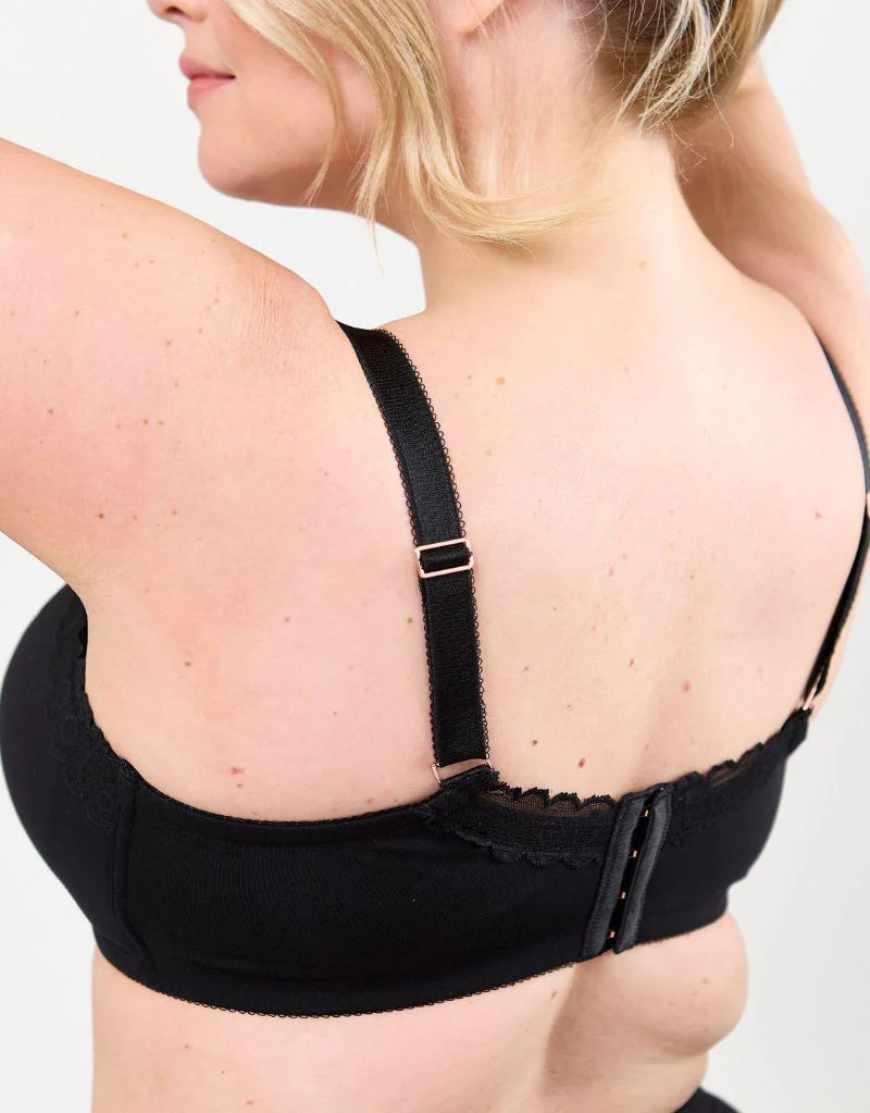 Oola Super Soft Cotton Padded Non-Wired Bra Black - Image 5