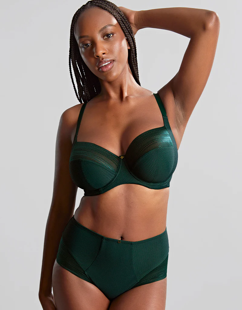 Panache Serene Full Cup Bra Dark Green - Image 2