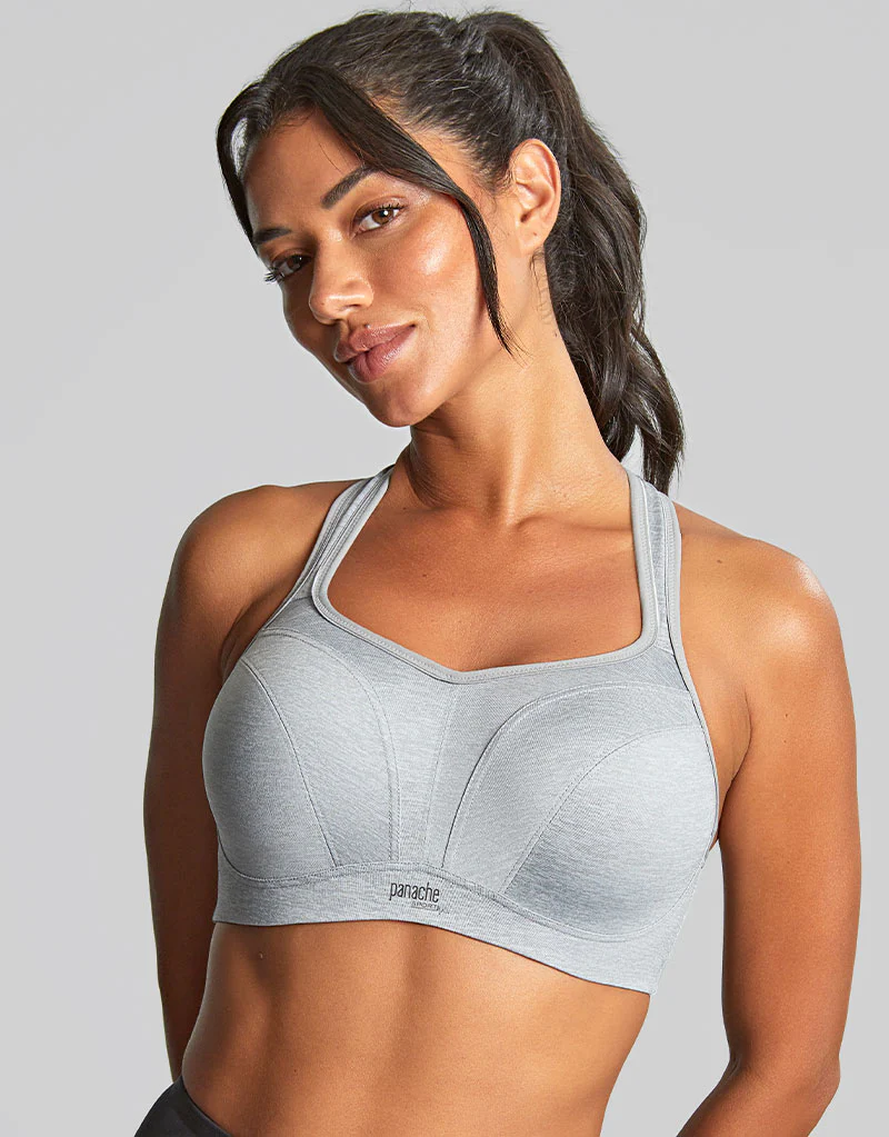 Panache Power Sports Bra Grey Marl - Image 3