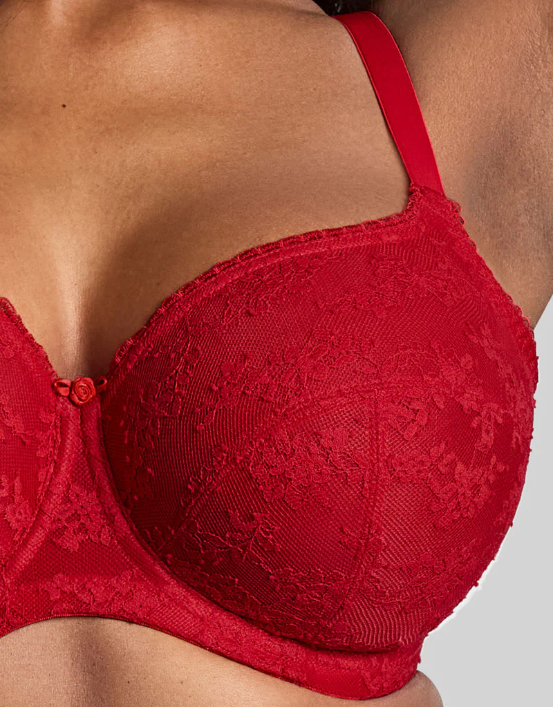 Panache Tango Lace Balconette Bra Scarlet Red - Image 4