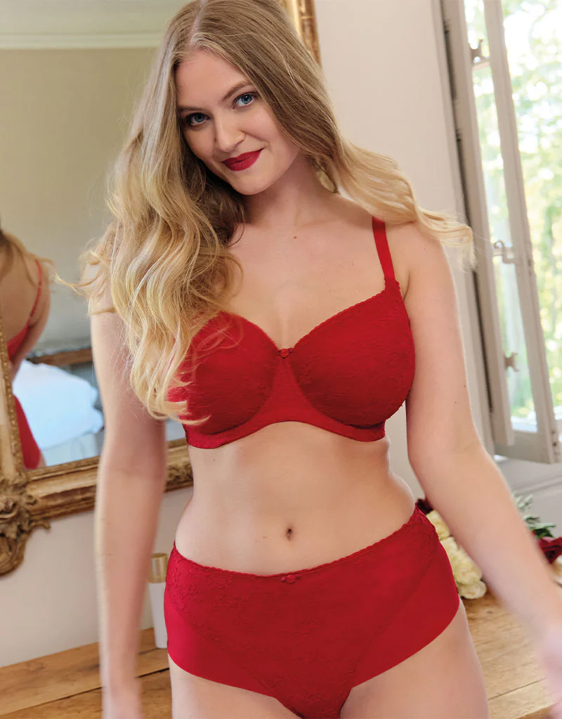 Panache Tango Lace Balconette Bra Scarlet Red - Image 7
