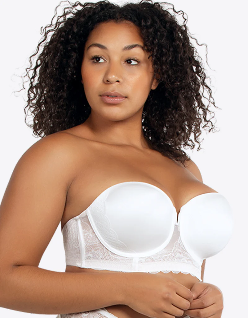 Parfait Amber Strapless Bra Pearl White - Image 3