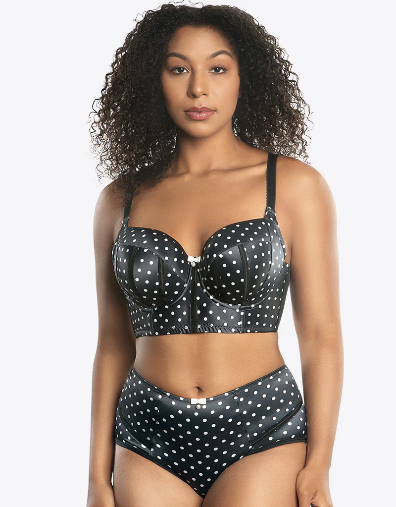 Parfait Charlotte Longline Bra Black Dot