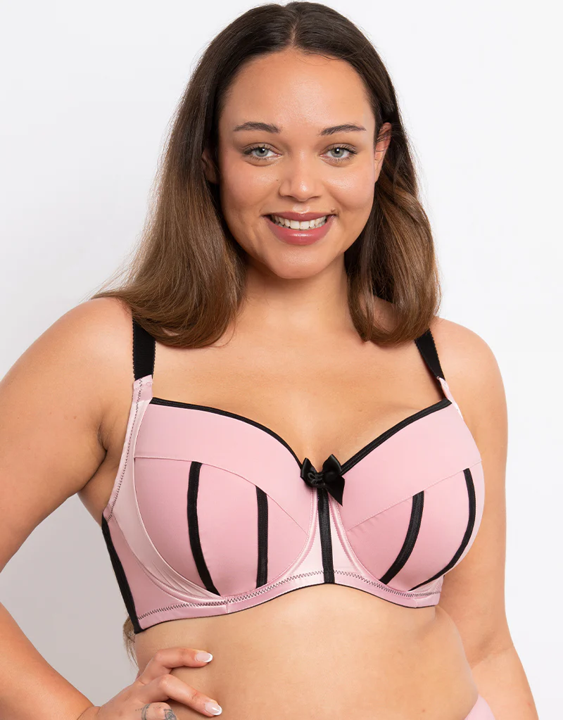 Parfait Charlotte Padded Balconette Bra Rose Gold/Black - Image 3