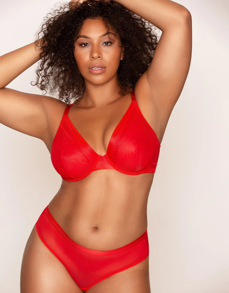Parfait Maya Unlined Plunge Bra Cherry - Image 2