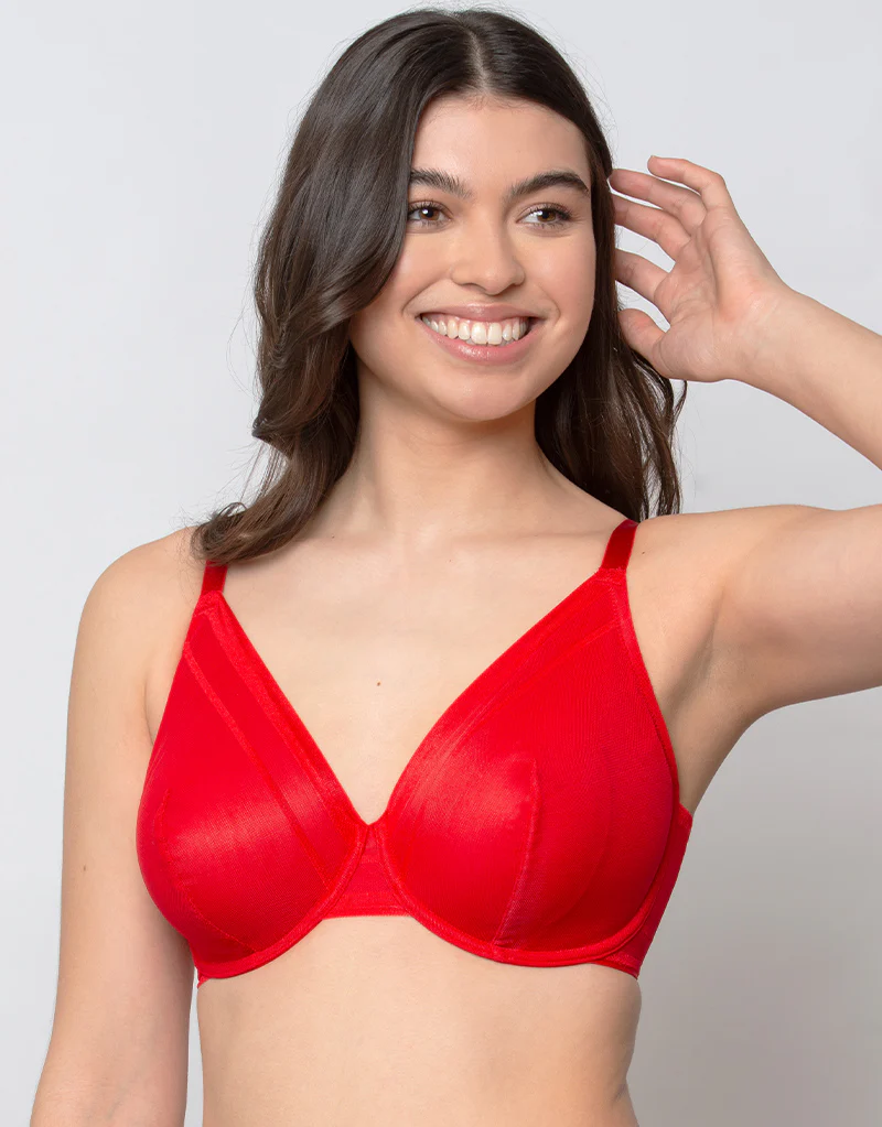 Parfait Maya Unlined Plunge Bra Cherry - Image 3