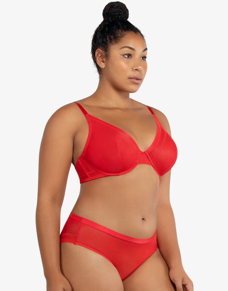 Parfait Maya Unlined Plunge Bra Cherry - Image 7