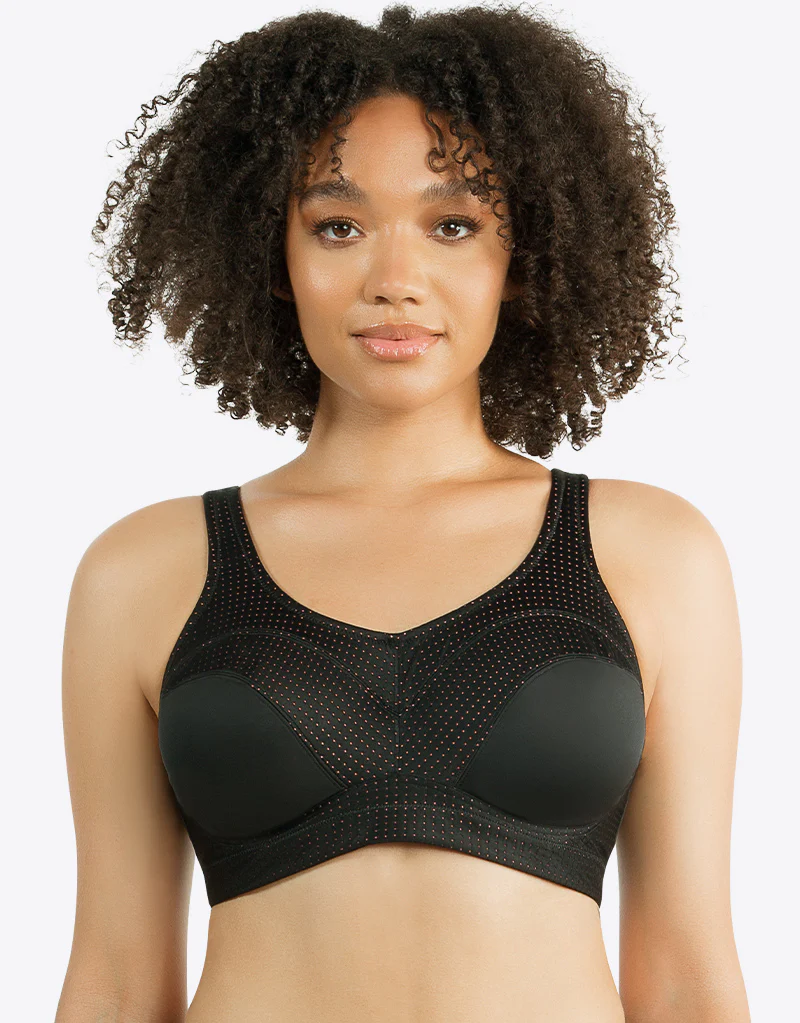 Parfait Power Fit Wired Sports Bra Black/Pink - Image 4