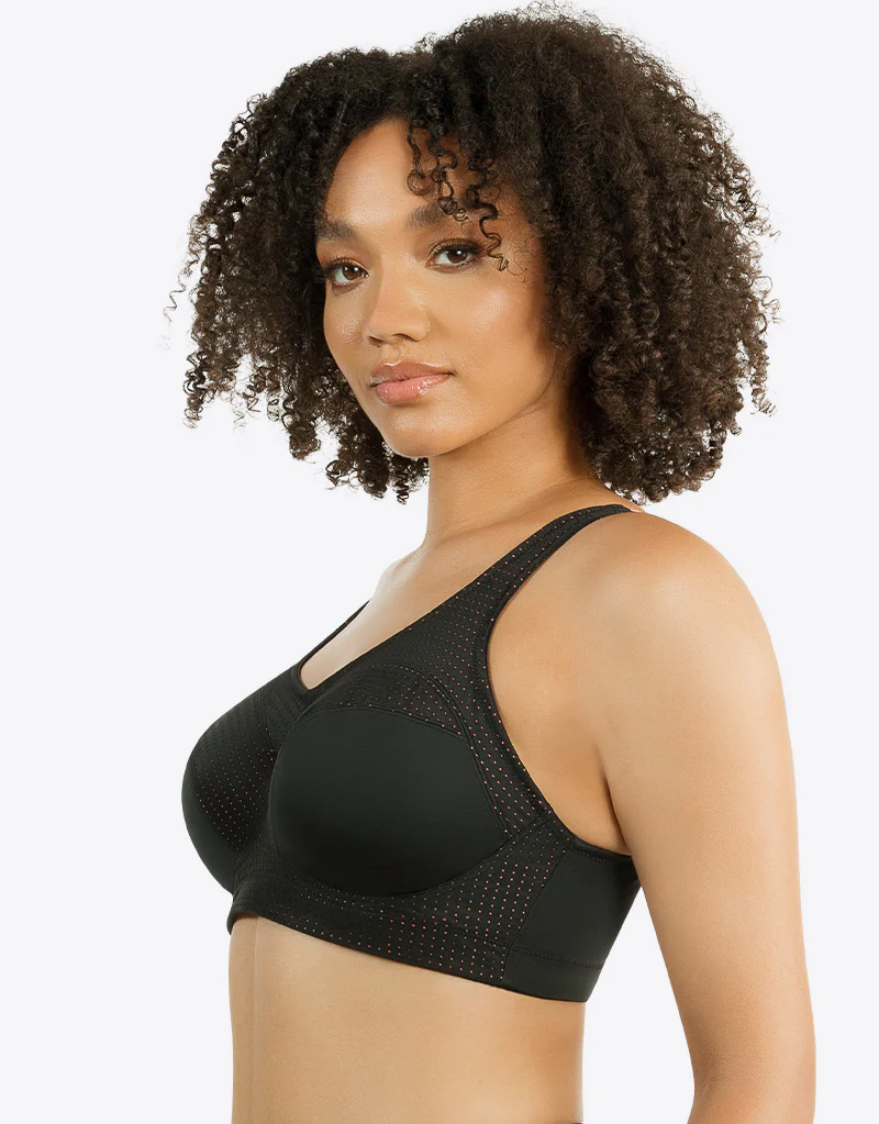 Parfait Power Fit Wired Sports Bra Black/Pink - Image 7