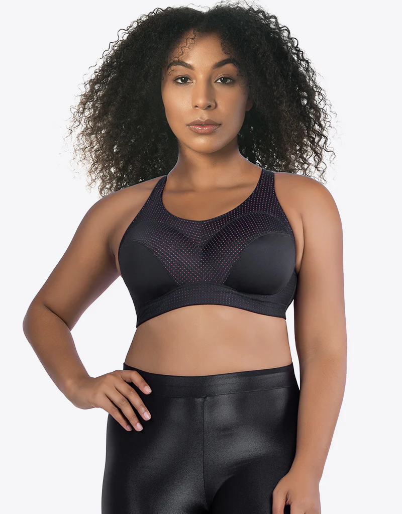 Parfait Power Fit Wired Sports Bra Black/Pink - Image 8