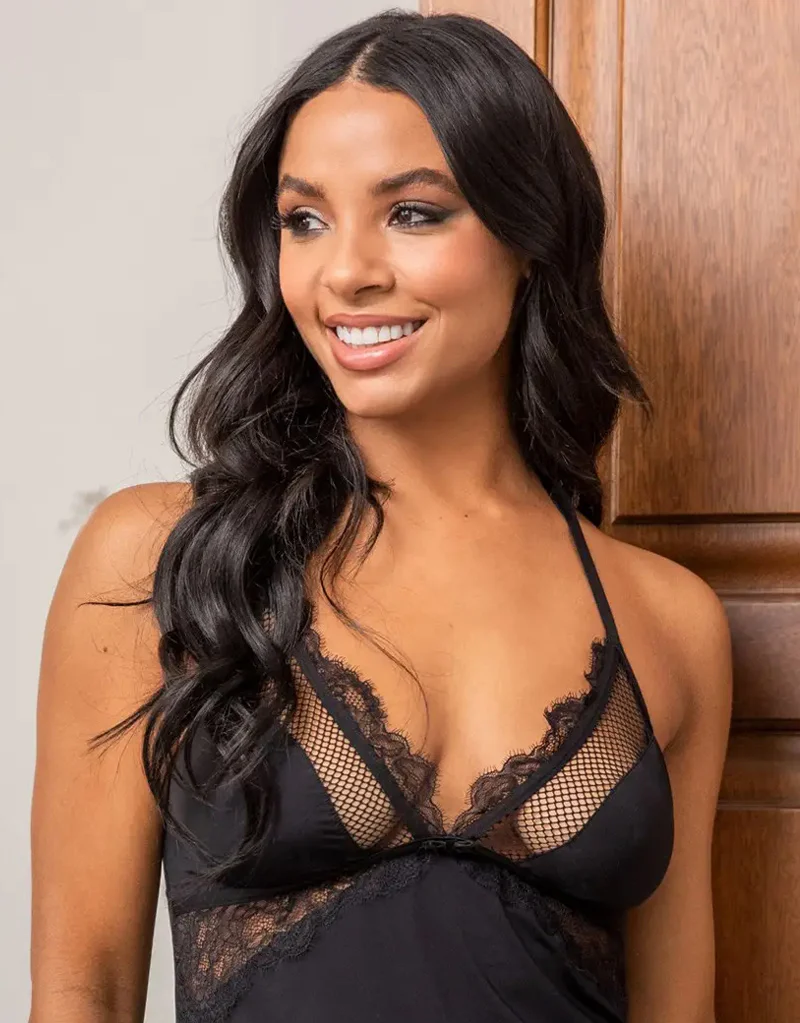 Pour Moi Dark Romance Lace Chemise Black - Image 3