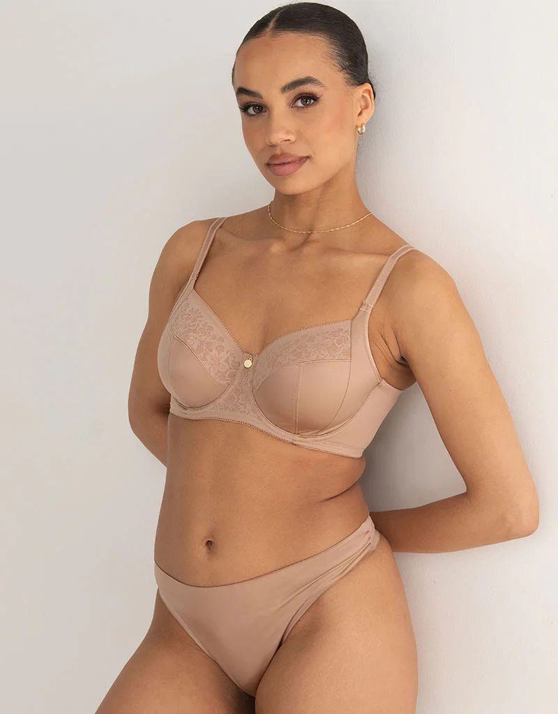 Pour Moi Effortless Full Cup Side Support Bra Toffee - Image 2