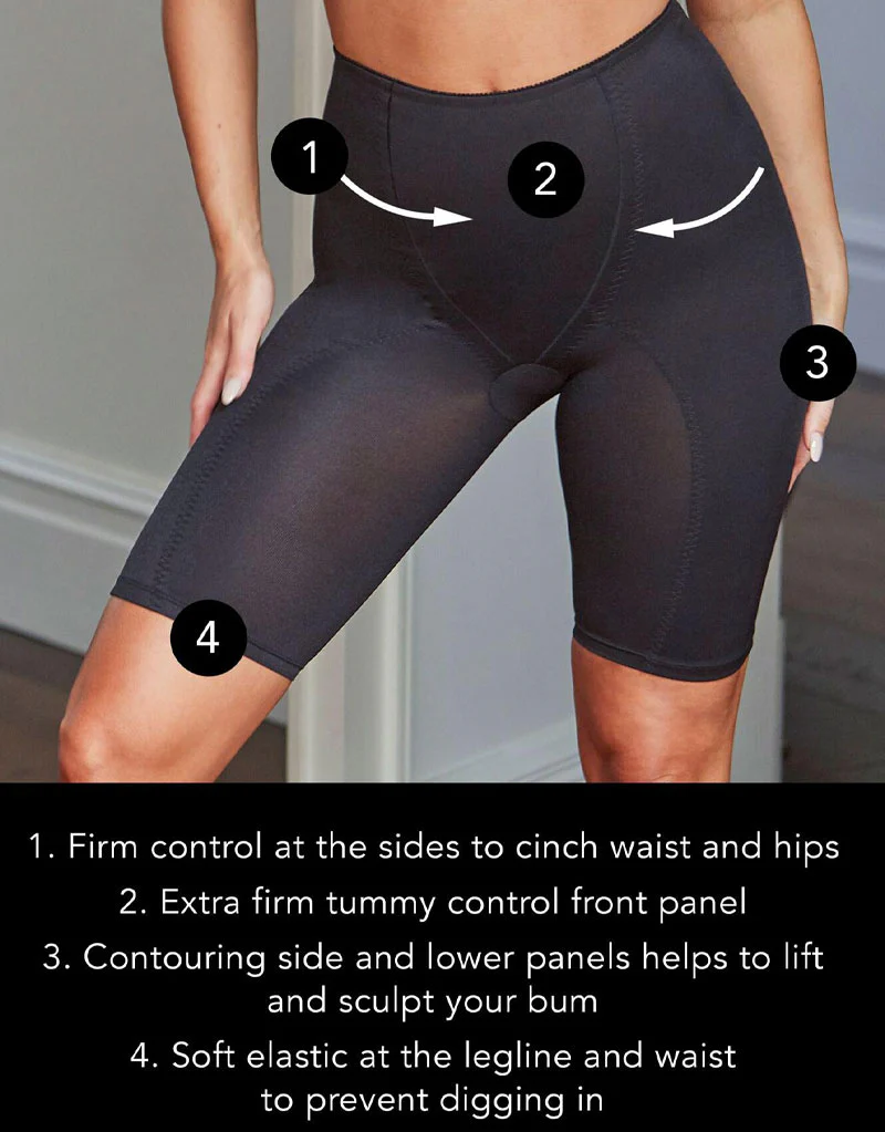 Pour Moi Hourglass Firm Control High Waist Short Black - Image 3