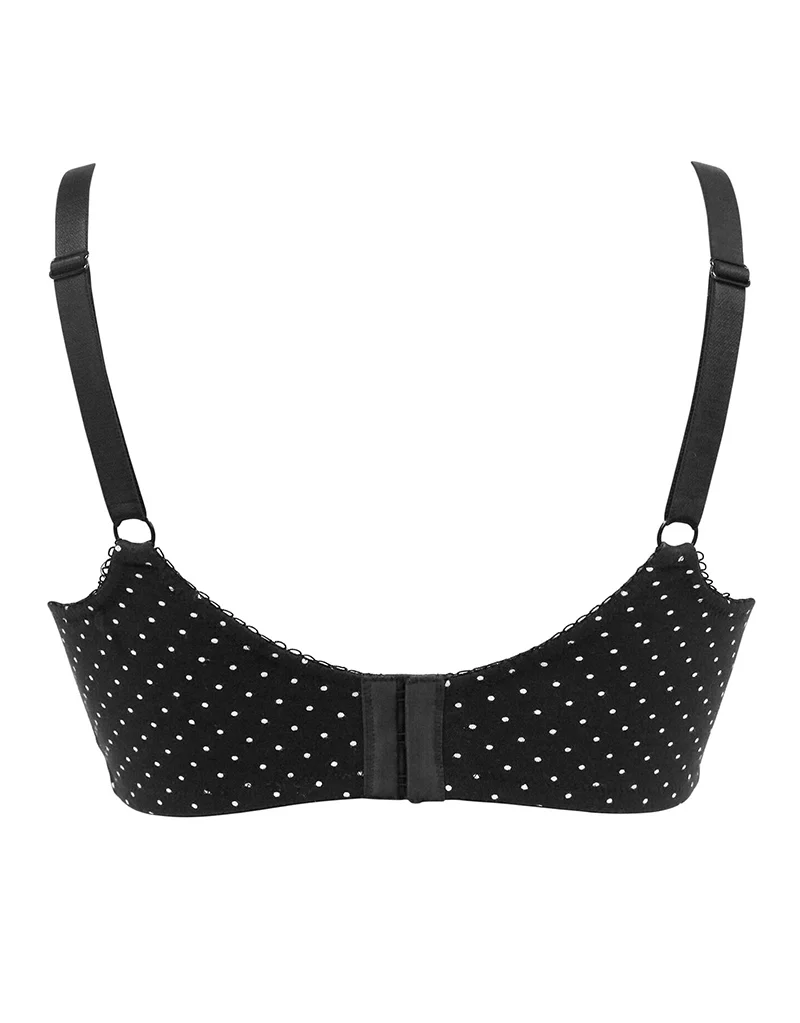 Pour Moi Love to Lounge Cotton Nursing Bra Black/White Spot - Image 5