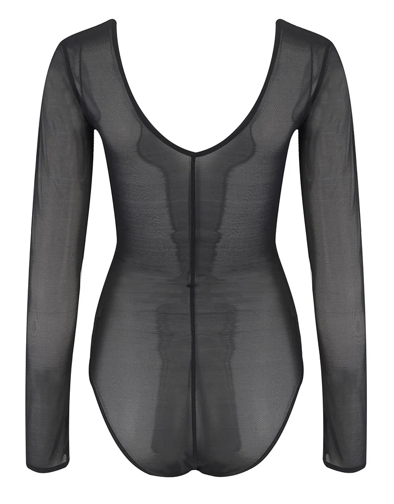 Pour Moi Make a Scene Long Sleeve Mesh Body Black - Image 4