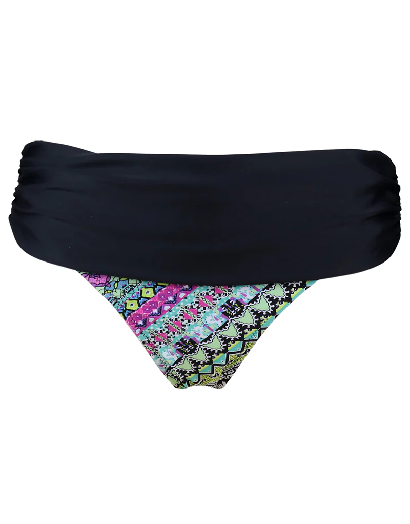 Pour Moi Odyssey Fold Bikini Brief Riviera Maya Black/Print - Image 2