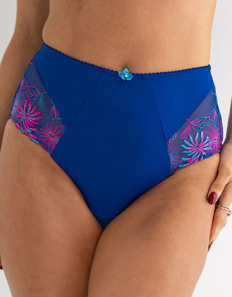 Pour Moi St Tropez Deep Brief Cobalt Blue/Pink