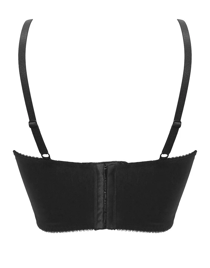 Pour Moi Swoon Plunge Longline Bustier Black - Image 5