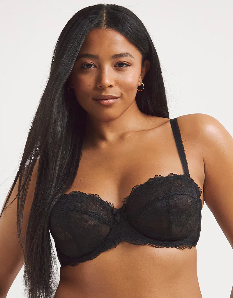 Pretty Secrets Ella Lace Multiway Strapless Bra Black - Image 3