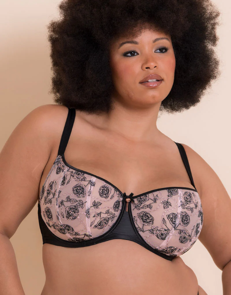 Scantilly Entwined Balcony Bra Black/Blush - Image 3