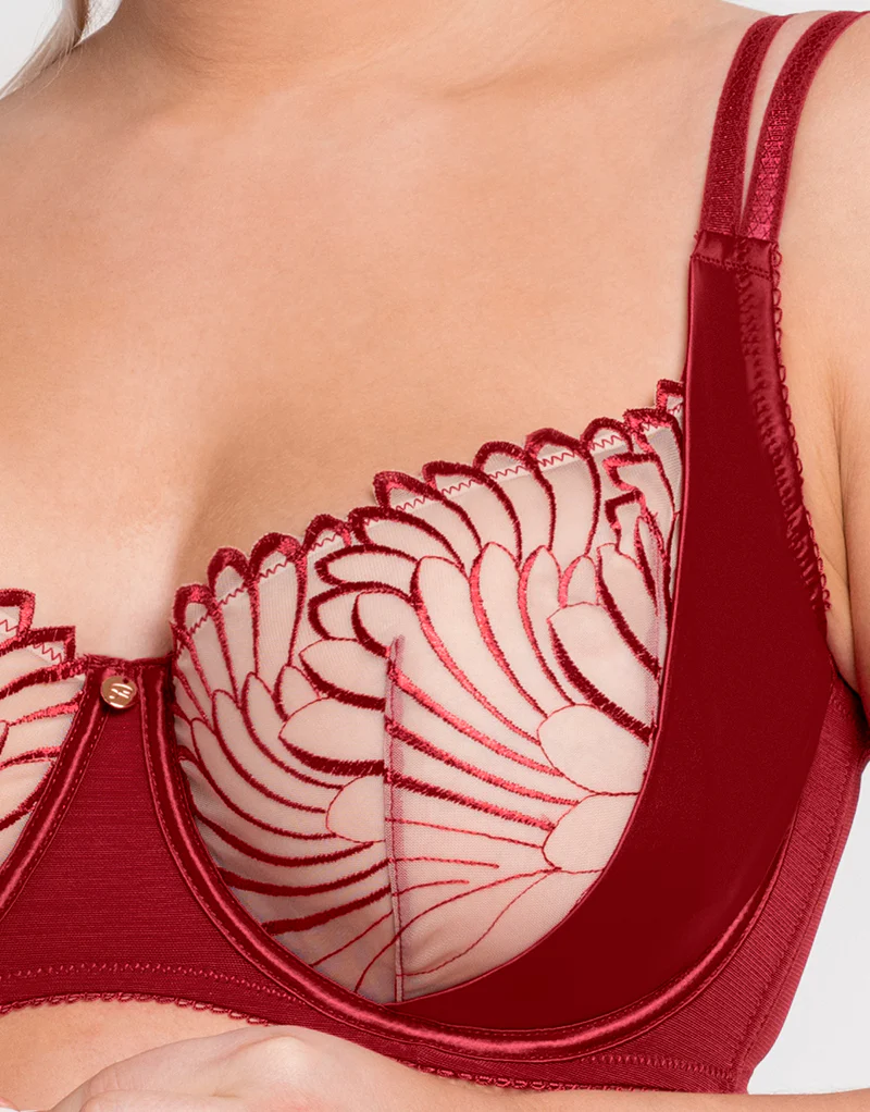 Scantilly Fallen Angel Balcony Bra Garnet Red - Image 4