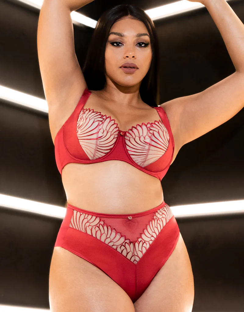 Scantilly Fallen Angel Balcony Bra Garnet Red - Image 8