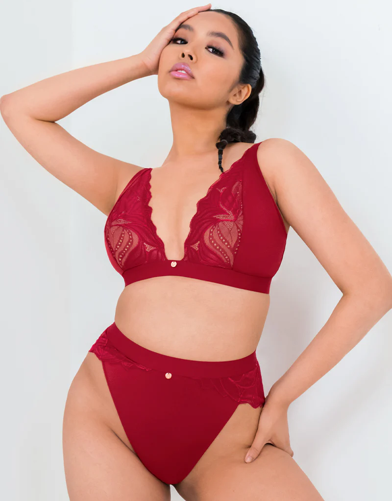 Scantilly Indulgence Non-Wired Bralette Red - Image 2