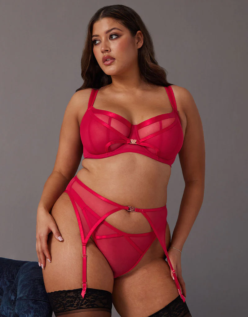 Scantilly Loved Up Balcony Bra Crimson - Image 9