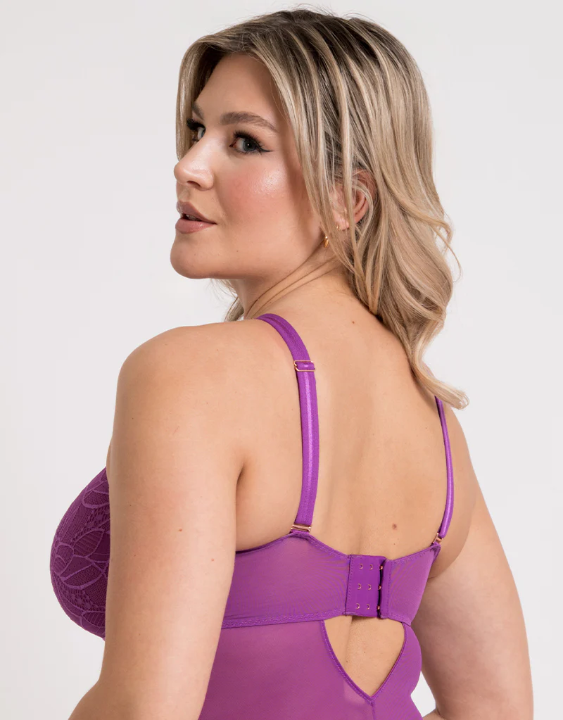 Scantilly Opulence Multiway Stretch Lace Body Mystic Purple - Image 5