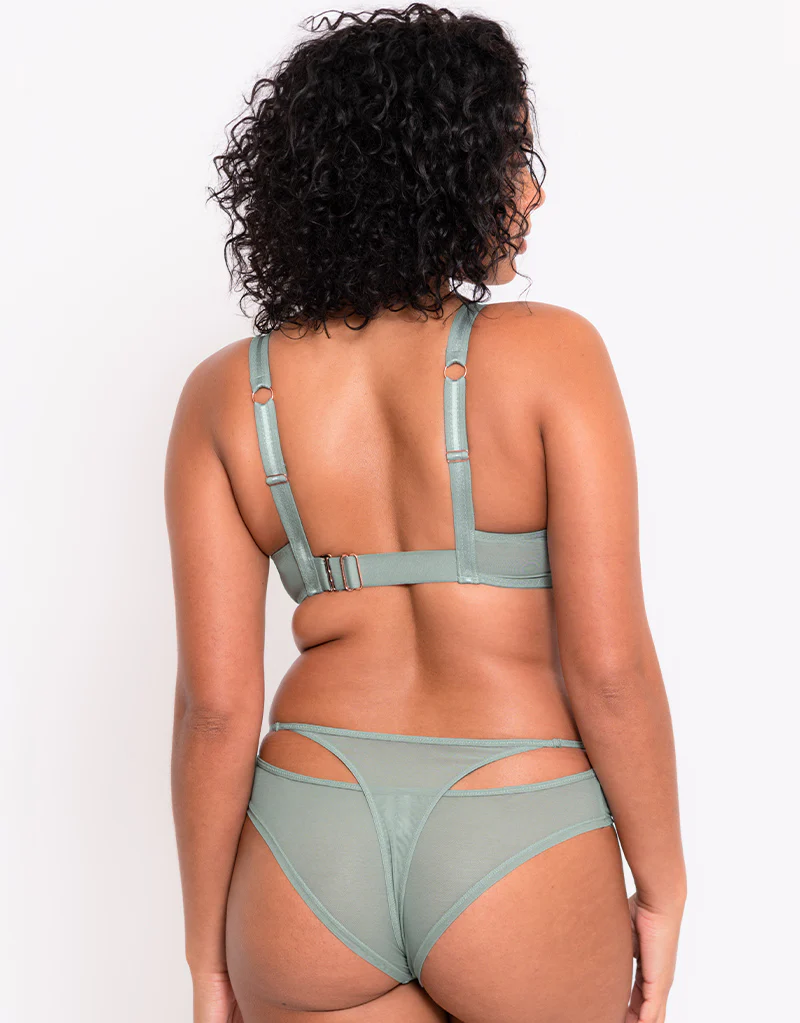 Scantilly Peep Show Brazilian Brief Sage Green - Image 4
