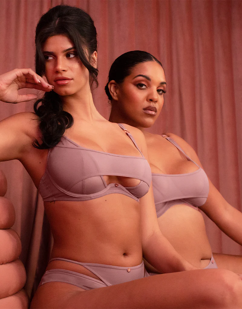 Scantilly Peep Show Deep Plunge Bra Dusty Rose - Image 8