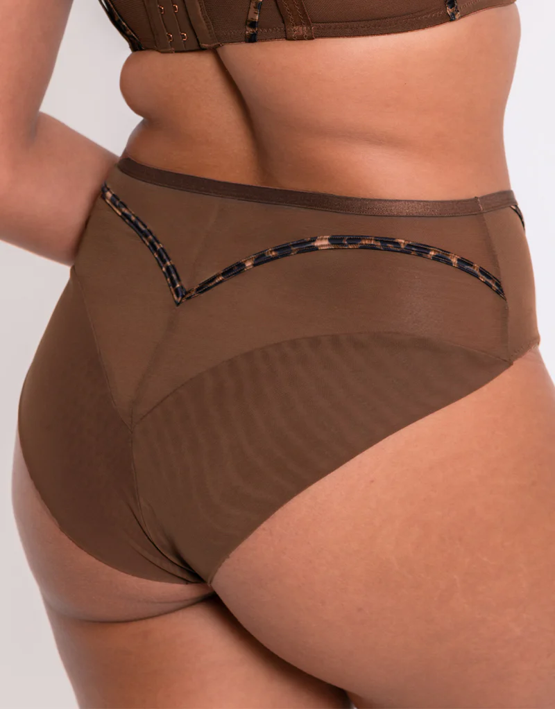 Scantilly Senses High Waist Brief Leopard Brown - Image 2