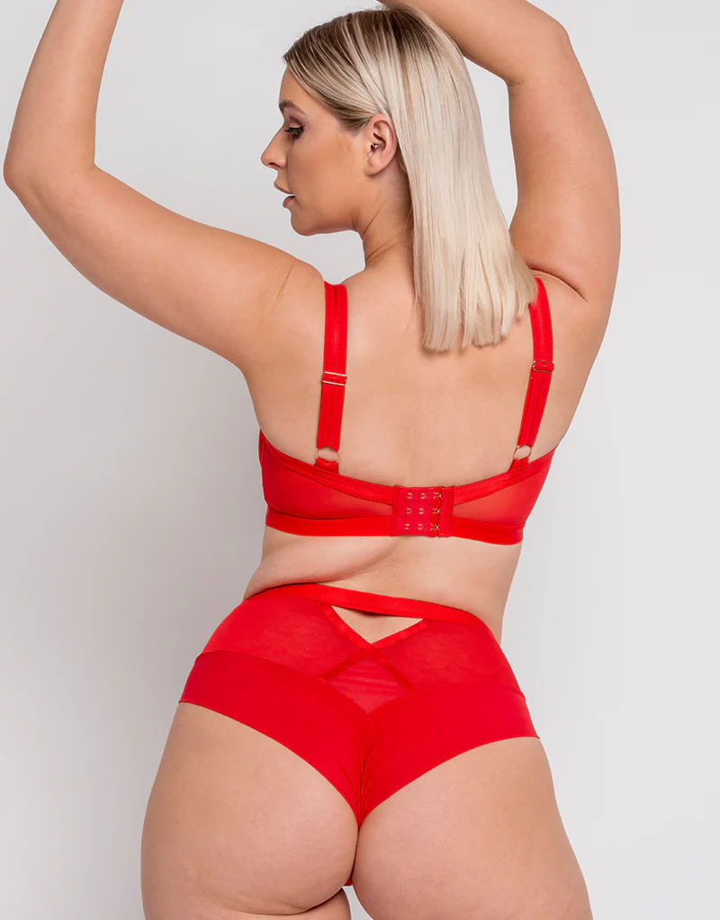 Scantilly Sheer Chic Balcony Bra Flame Red - Image 6