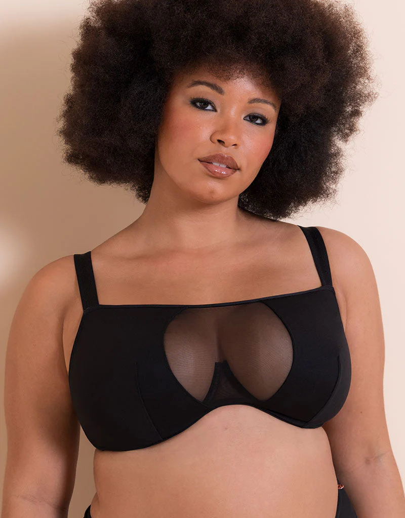 Scantilly Swerve Bandeau Bra Black - Image 3