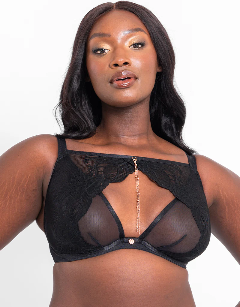 Scantilly Unveiled Deep Plunge Bra Black - Image 3